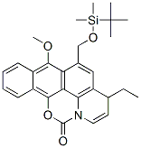 3H,12H-Benzo[h]quino[1,8,7-cde][1,3]benzoxazin-12-one,  5-[[[(1,1-dimethylethyl)dimethylsilyl]oxy]methyl]-3-ethyl-6-methoxy-  (9CI) 结构式