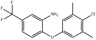 3-氨基-4-(4-氯-3,5-二甲基苯氧基)三氟甲苯 结构式