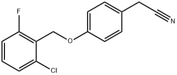 4-(2-氯-6-氟苄氧基)苯乙腈 结构式