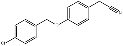 2-(4-[(4-氯苄基)氧基]苯基)乙腈 结构式