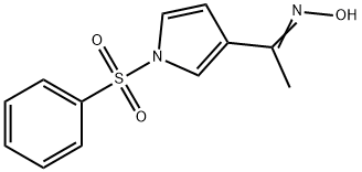 1-[1-(苯基磺酰基)-1H-吡咯-3-基]-1-乙酮肟 结构式