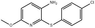2-[(4-chlorophenyl)thio]-6-methoxypyridin-3-amine 结构式