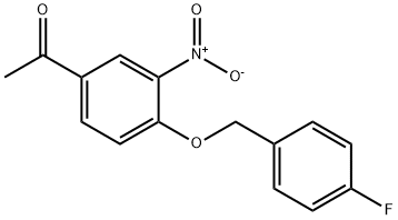 4-(4-氟代苄氧基)-3-对硝基苯乙酮 结构式