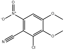 2-CHLORO-3,4-DIMETHOXY-6-NITROBENZONITRILE 结构式