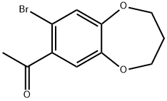 7-乙酰基-8-溴-3,4-二氢-2H-1,5-苯并二氧丙烷 结构式