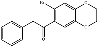 1-(7-溴-2,3-二氢-1,4-苯并二噁英-6-基)-2-苯基-1-乙酮 结构式