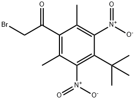4-叔丁基-2,6-二甲基-3,5-二硝基苯酰溴 结构式