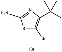 5-溴-4-叔丁基-1,3-噻唑-2-胺氢溴酸 结构式