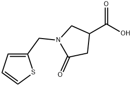 5-氧-1-（2-噻嗯甲基）吡咯烷酮-3-羧酸 结构式