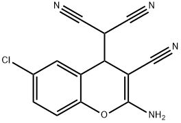 2-(2-氨基-6-氯-3-氰基-4H-色烯-4-基)丙二腈 结构式