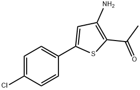 1-[3-氨基-5-(4-氯苯基)-2-噻吩基]乙烷-1-酮 结构式