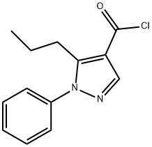 1-苯基-5-丙基-吡唑-4-羰酰氯 结构式