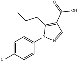 1-(4-氯苯基)-5-丙基-1H-吡唑-4-羧酸 结构式