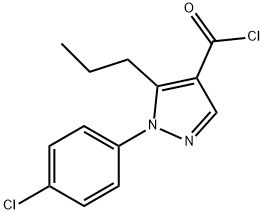 1-(4-氯苯基)-5-丙基-吡唑-4-羰酰氯 结构式