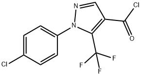 1-(4-氯苯基)-5-(三氟甲基)-1H-吡唑-4-羰酰氯 结构式