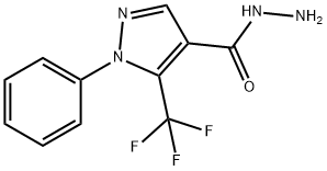 1-苯基-5-三氟甲基-吡唑-4-羧肼 结构式