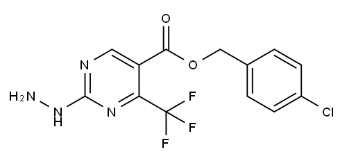 5-(4-氯苄氧基羰基)-4-(三氟甲基)嘧啶-2-基肼 结构式
