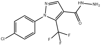 2-(4-氯苯基)-3-(三氟甲基)吡唑-4-羧酸酰肼 结构式