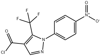 1-(4-硝基苯)-5-三氟甲基-吡唑-4-羰酰氯 结构式