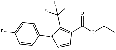 2-(4-氟苯基)-3-(三氟据埃及)吡唑-4-羧酸乙酯 结构式