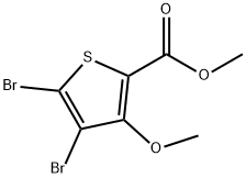 4,5-二溴-3-甲氧基噻吩-2-羧酸甲酯 结构式