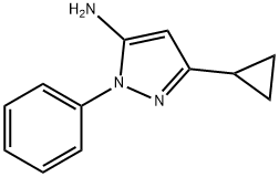 3 - 环丙基- 1-苯基- 1H-吡唑-5 - 胺 结构式
