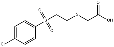 2-（{2-[（4-氯苯基）黄酰基]乙基}硫代)乙酸 结构式