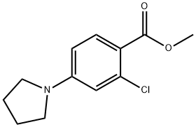 2-氯-4-(1-吡咯烷基)苯甲酸甲酯 结构式