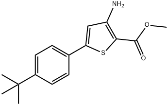甲基-3 -氨基- 5- [4 - (叔丁基)苯基]噻吩- 2 -羧酸 结构式