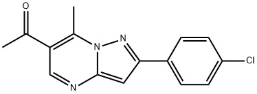 1-[2-(4-氯苯基)-7-甲基吡唑并[1,5-A]嘧啶-6-基]-1-乙酮 结构式