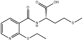 (2-(乙硫基)烟酰基)蛋氨酸 结构式