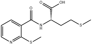 (2-(甲硫基)烟酰基)蛋氨酸 结构式