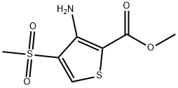3-氨基-4-甲基磺酰噻吩-2-羧酸甲酯 结构式