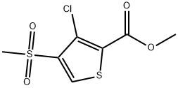 3-氯-4-(甲基磺酰基)噻吩-2-羧酸甲酯 结构式