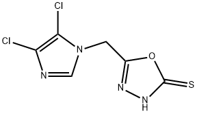 5-[(4,5-DICHLORO-1H-IMIDAZOL-1-YL)METHYL]-1,3,4-OXADIAZOLE-2-THIOL 结构式