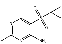 5-叔丁基磺酰基-2-甲基嘧啶-4-胺 结构式