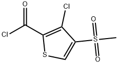 3-氯-4-甲磺酰基噻吩-2-碳酰氯 结构式