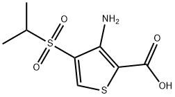 3-氨基-4-(异丙磺酰)噻吩-2-甲酸 结构式