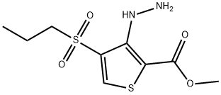 METHYL 3-HYDRAZINO-4-(PROPYLSULFONYL)THIOPHENE-2-CARBOXYLATE 结构式