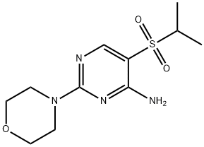 5-异丙基磺酰基-2-吗啉嘧啶-4-胺 结构式