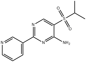 5-(异丙基磺酰基)-2-(3-吡啶)嘧啶-4-胺 结构式