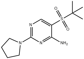 5-(叔丁基磺酰基)-2-四氢-1H-吡唑-1-基嘧啶-4-胺 结构式