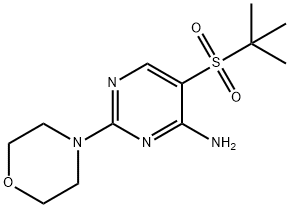 5-(叔丁基磺酰基)-2-吗啉嘧啶-2-胺 结构式