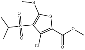 METHYL 3-CHLORO-4-(ISOPROPYLSULFONYL)-5-(METHYLTHIO)THIOPHENE-2-CARBOXYLATE 结构式