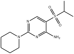 5-(ISOPROPYLSULFONYL)-2-PIPERIDINOPYRIMIDIN-4-AMINE 结构式