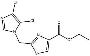 ETHYL 2-[(4,5-DICHLORO-1H-IMIDAZOL-1-YL)METHYL]-1,3-THIAZOLE-4-CARBOXYLATE 结构式