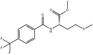 N[4-(三氟甲基)苯甲酰基]-L-蛋氨酸甲酯 结构式