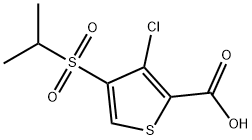 3-氯-4-(异丙基磺酰基)噻吩-2-羧酸 结构式
