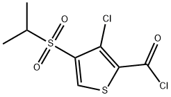 3-氯-4-异丙基磺酰噻吩-2-羰酰氯 结构式