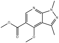 METHYL 4-METHOXY-1,3-DIMETHYL-1H-PYRAZOLO[3,4-B]PYRIDINE-5-CARBOXYLATE 结构式